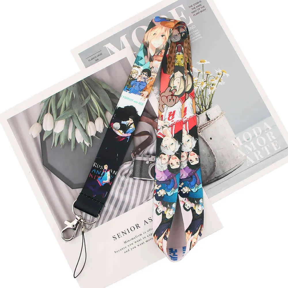 10 pçs / lote J2190 Anime Chaveiro Chaveiro Desenhos Animados Punk Punk Strap Para Chaves Cartão de ID Celulares de Telefone Móvel