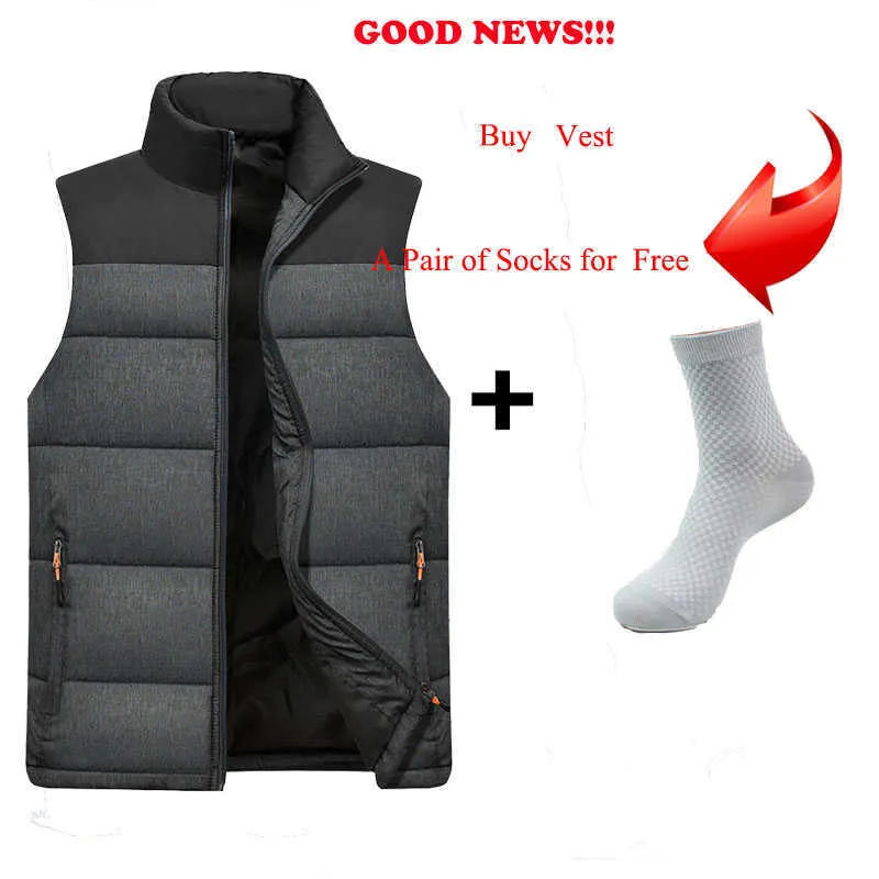 FALIZA hommes gilet vestes sans manches gilet hiver hommes chaud gilet Homme décontracté épaissir gilet Chalecos Para Hombre 5XL MJ-M 211019