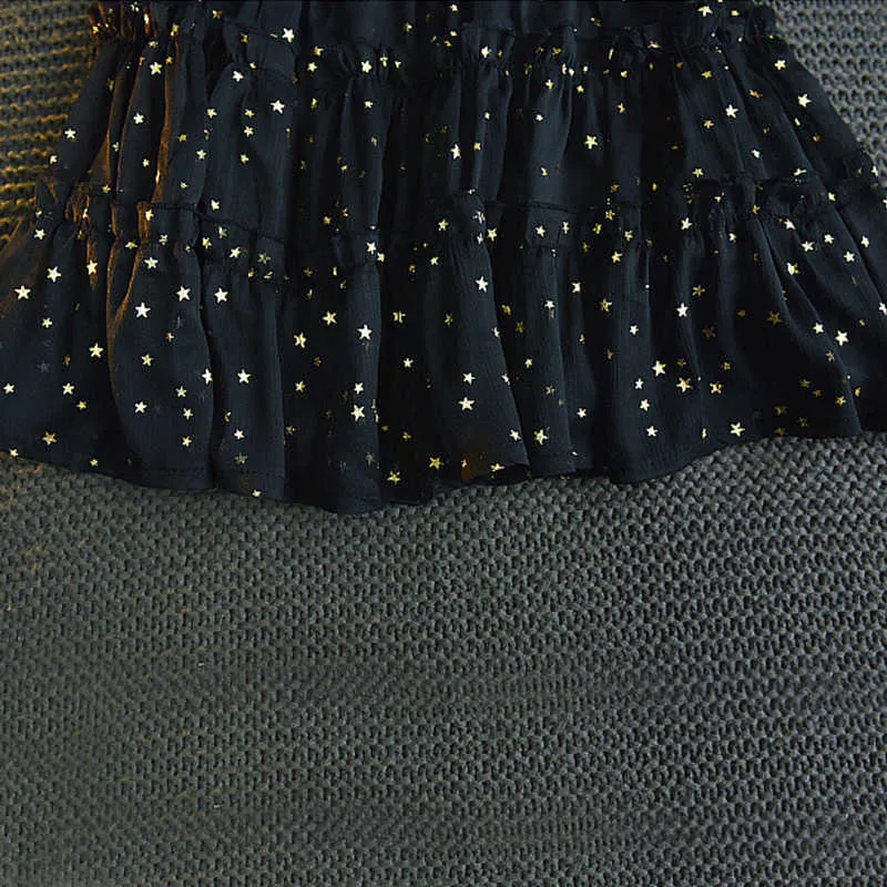 Girls Dress Summer Toddler Sleeveless Gold Little Star Princess For 210528