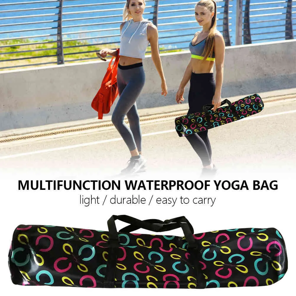 Fashion Sports Yoga Mat Storage Sac à bandoulière Sac à dos Case Fitness Messenger Cylindre Sangle réglable