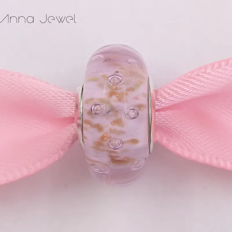 Bracelets à breloques bricolage ﾠ bijoux pandora murano entretoise pour la fabrication de bracelets perles de verre scintillantes roses pour femmes hommes cadeaux d'anniversaire mariage 91670