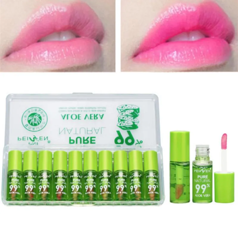 Lucidalabbra colorato con aloe vera naturale che cambia colore Rossetto liquido idratante Labbra a lunga durata Cosmetici il trucco1858825