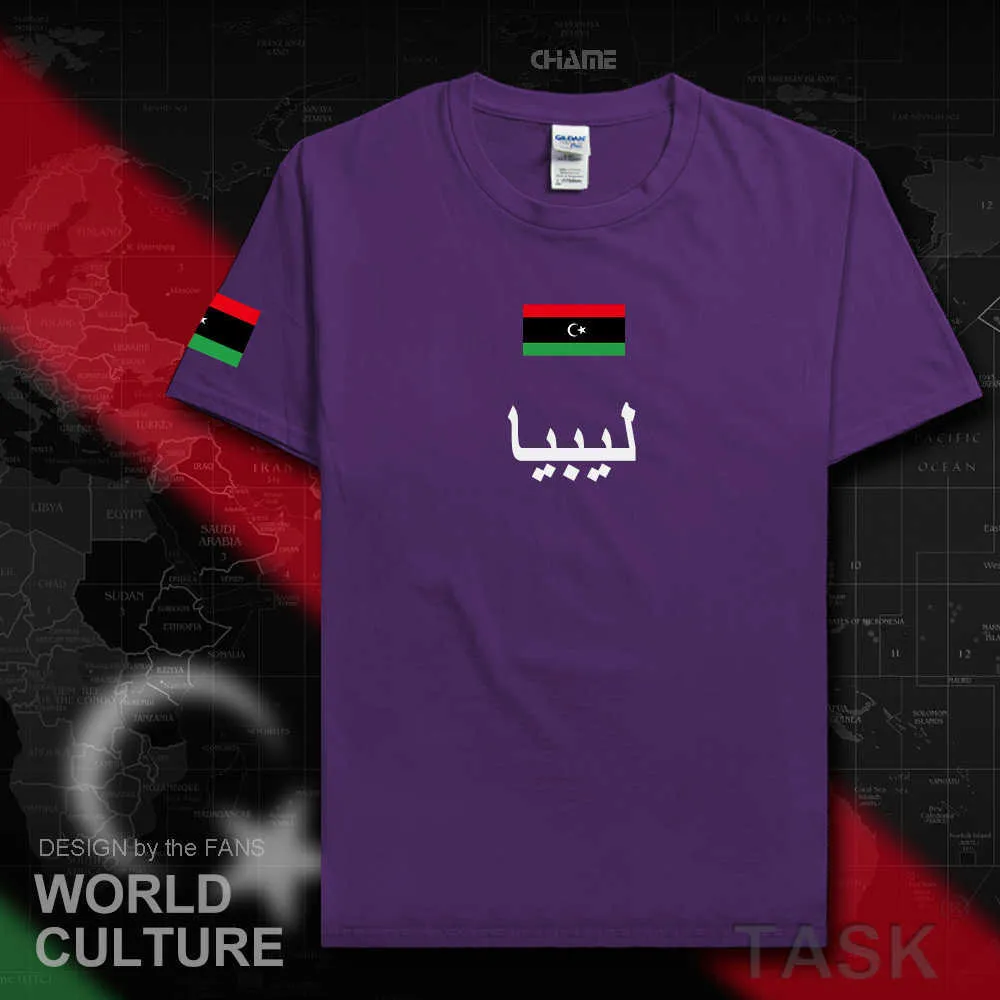 Líbia homens camiseta moda jerseys nação equipe algodão t-shirt roupas top toe country bandeira libyan árabe islamismo x0621
