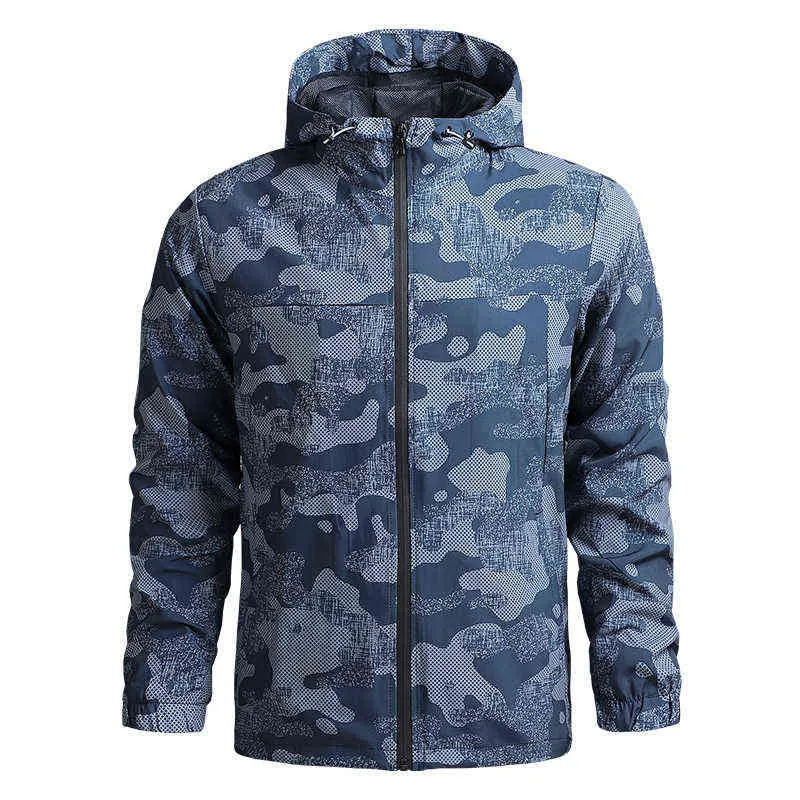 Jaqueta à prova de vento homens fino respirável marca camuflagem casual esportes ao ar livre casaco masculino vento hardshell tops 211126