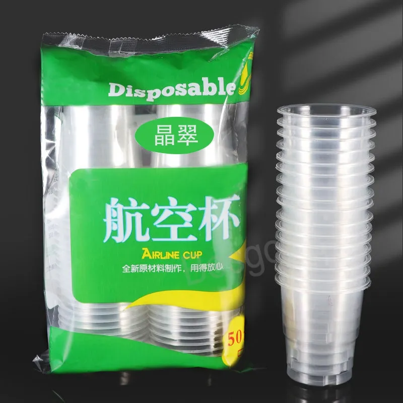 160 ml Disposable Plastic Cup Transparent Beverage Mug Degradable Wedding Party Wine Cups Hotel Restaurant Disposables Mugs BH6189 TYJ