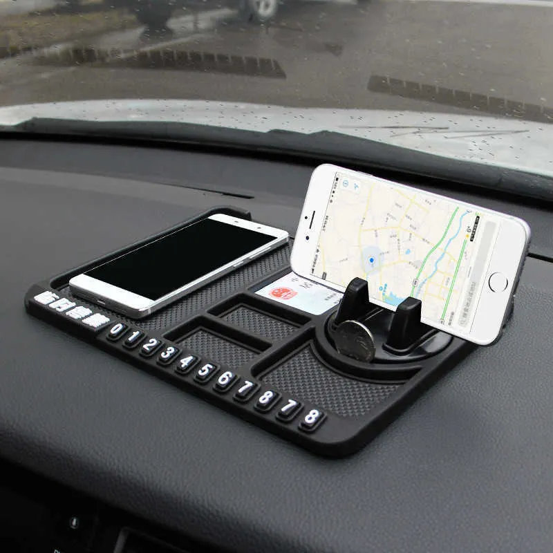 Multifunktionell bilmatta autohållare Non Slip Sticky Anti Slide Dash Phone Mount Silicone Dashboard Car Pad Mat Anti Slip Mat1769848