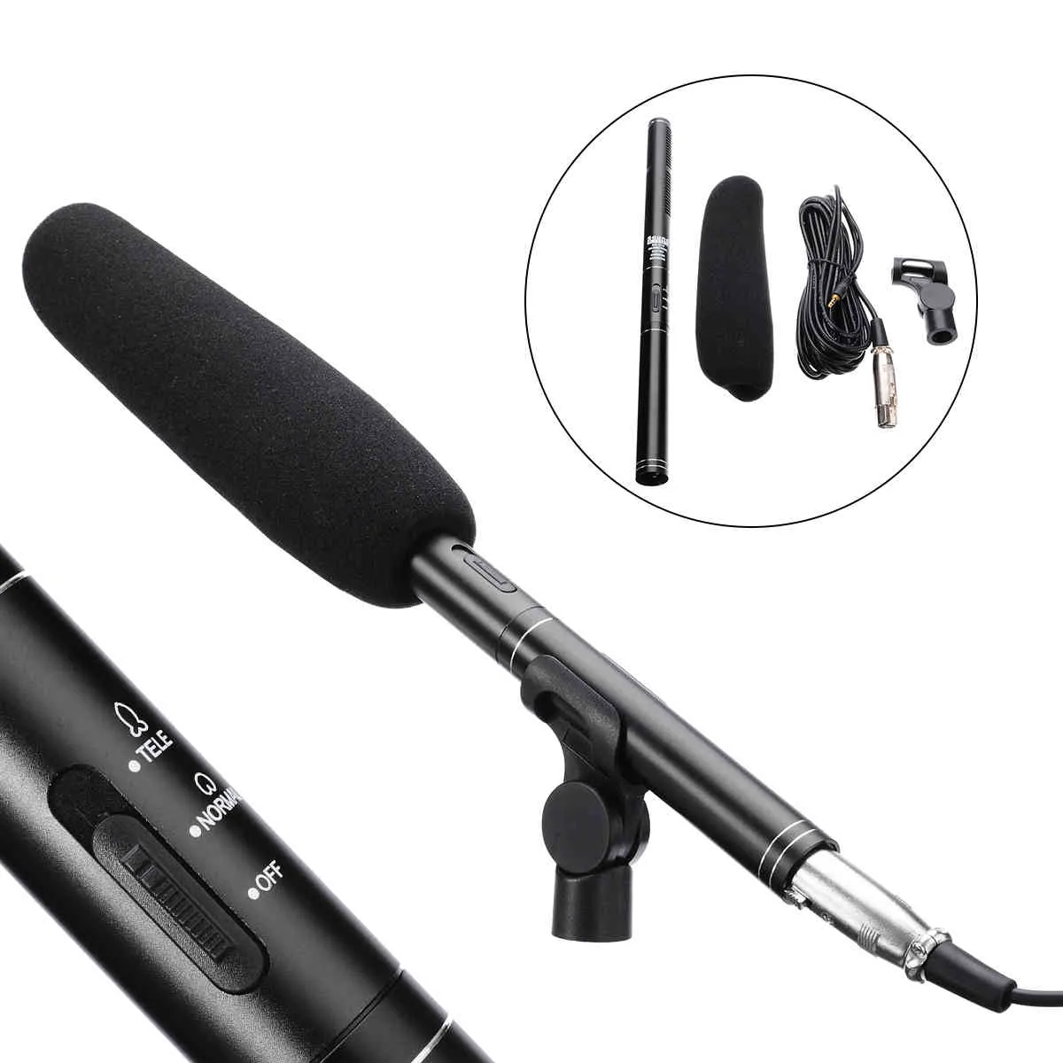 New Arrival 100Hz-16KHz G18 Condenser Microphone Interview Mic For DSLR Camera Video Camcorder Effective Range 