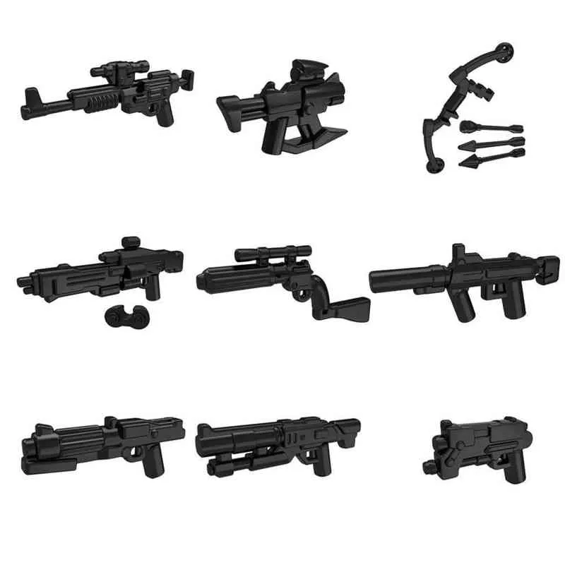 10 teile/los Star Halo Science Fiction Mini Krieg Zukunft Waffen Waffen Messer Baustein Geschenke Spielzeug für Kinder PGPJ0025 Y1130