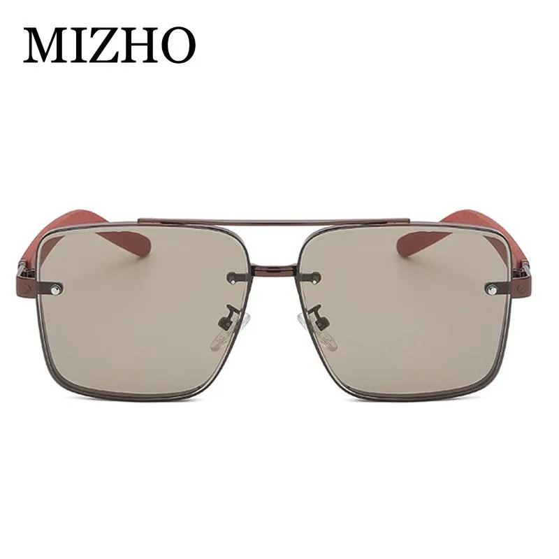 Sunglasses Maricr Fashion Imitation Wood Grain Leg Design Eyewear Net Star Same Box For Men Oversized Street S Whole293s