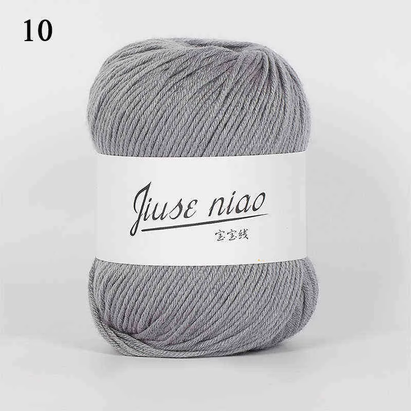 Hilo de Cachemira de algodón para bebé de alta calidad, 1 unidad, para tejer a mano, hilo de lana de estambre de ganchillo, costura colorida, 50g Y211129