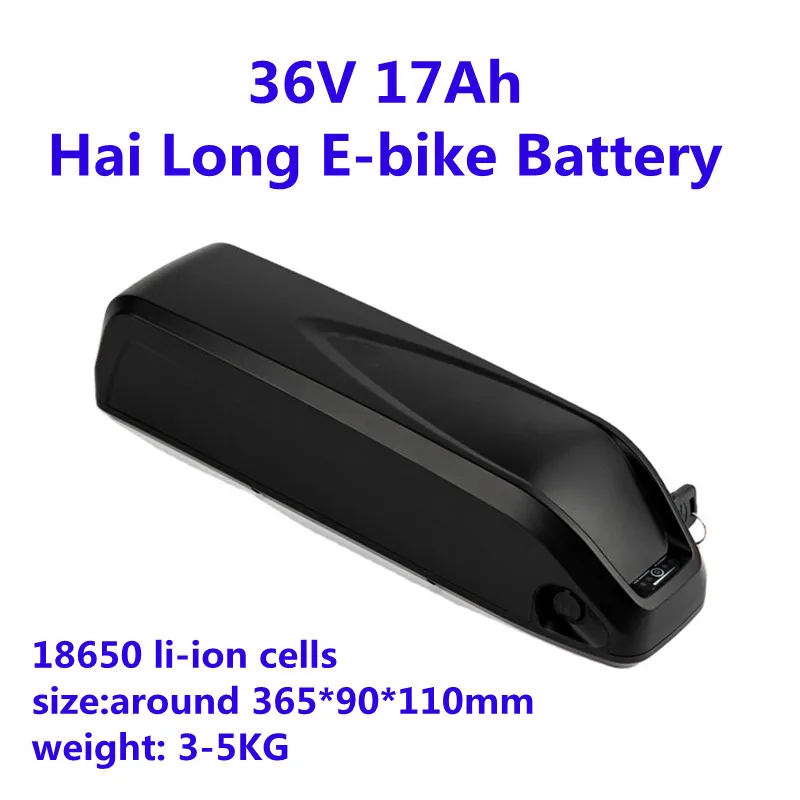 GTK Hai Long 36V 17Ah Elektrofahrrad E-Bike Akku wiederaufladbar 10S 18650 Li-Ion wasserdicht