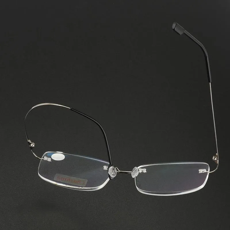 Super Light Folding Flexible Memory Titanium Rimless Reading Glasses Oculos de Grau1 0 1 5 2 0 2 5 3 0 3 5 Solglasögon221a