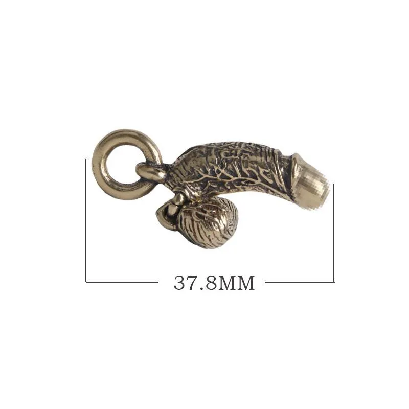 Keychains Brass Male Penis Pendant Keychain Fun Creative Simulation Chick Personality Key Chain Mini Genitals Car237h
