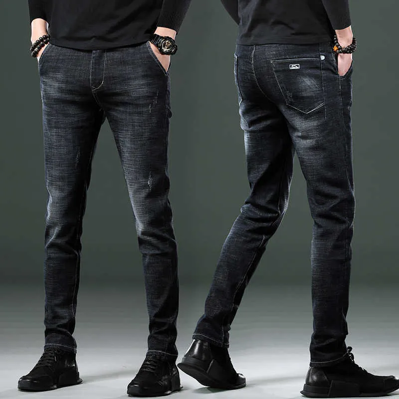 jeans pour hommes printemps et automne pantalons pantalons décontractés à la mode 210716