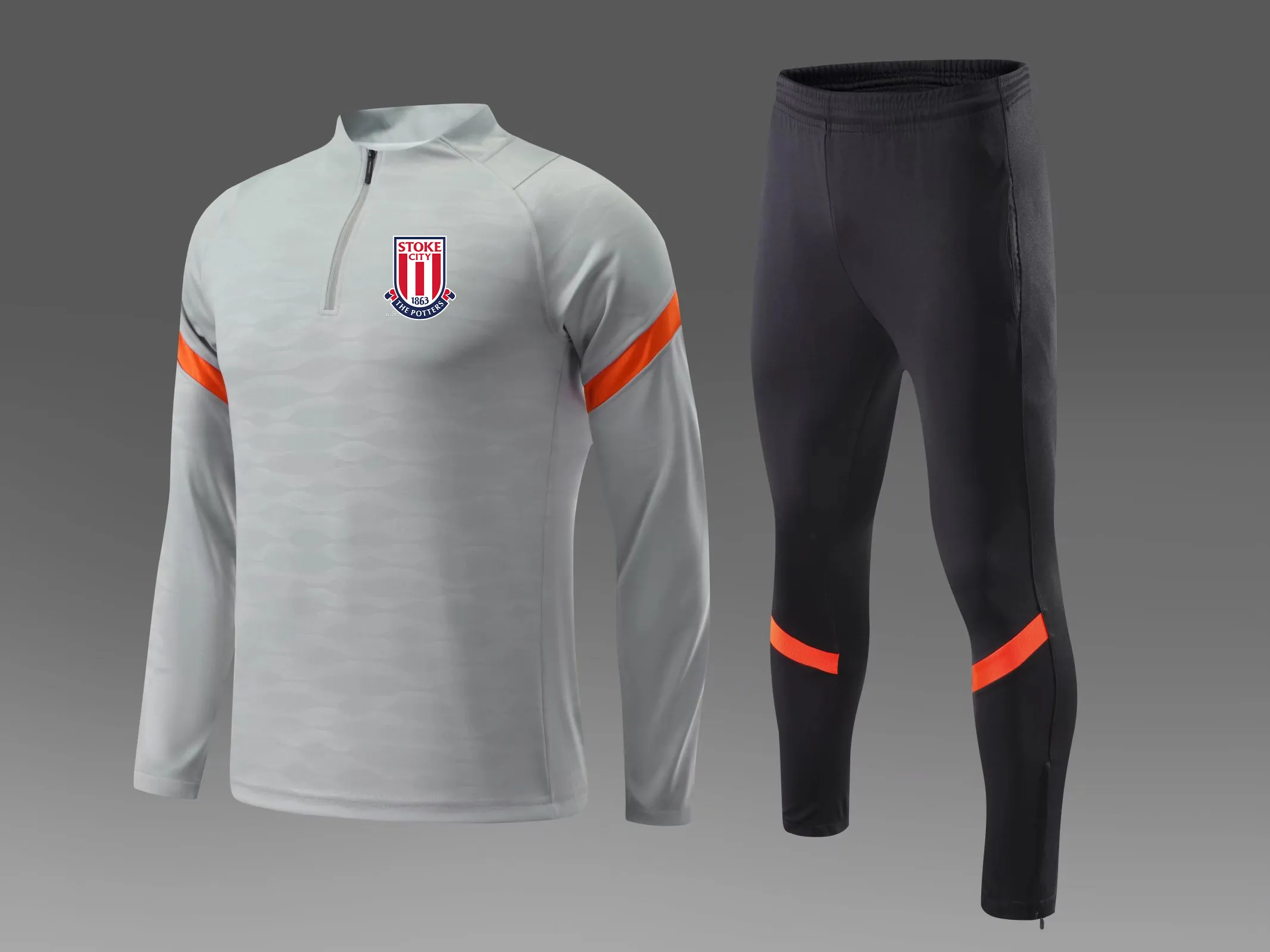 Мужские футбольные спортивные костюмы Stoke City F C для бега на открытом воздухе, осенне-зимние детские футбольные домашние комплекты по индивидуальному заказу lo222a