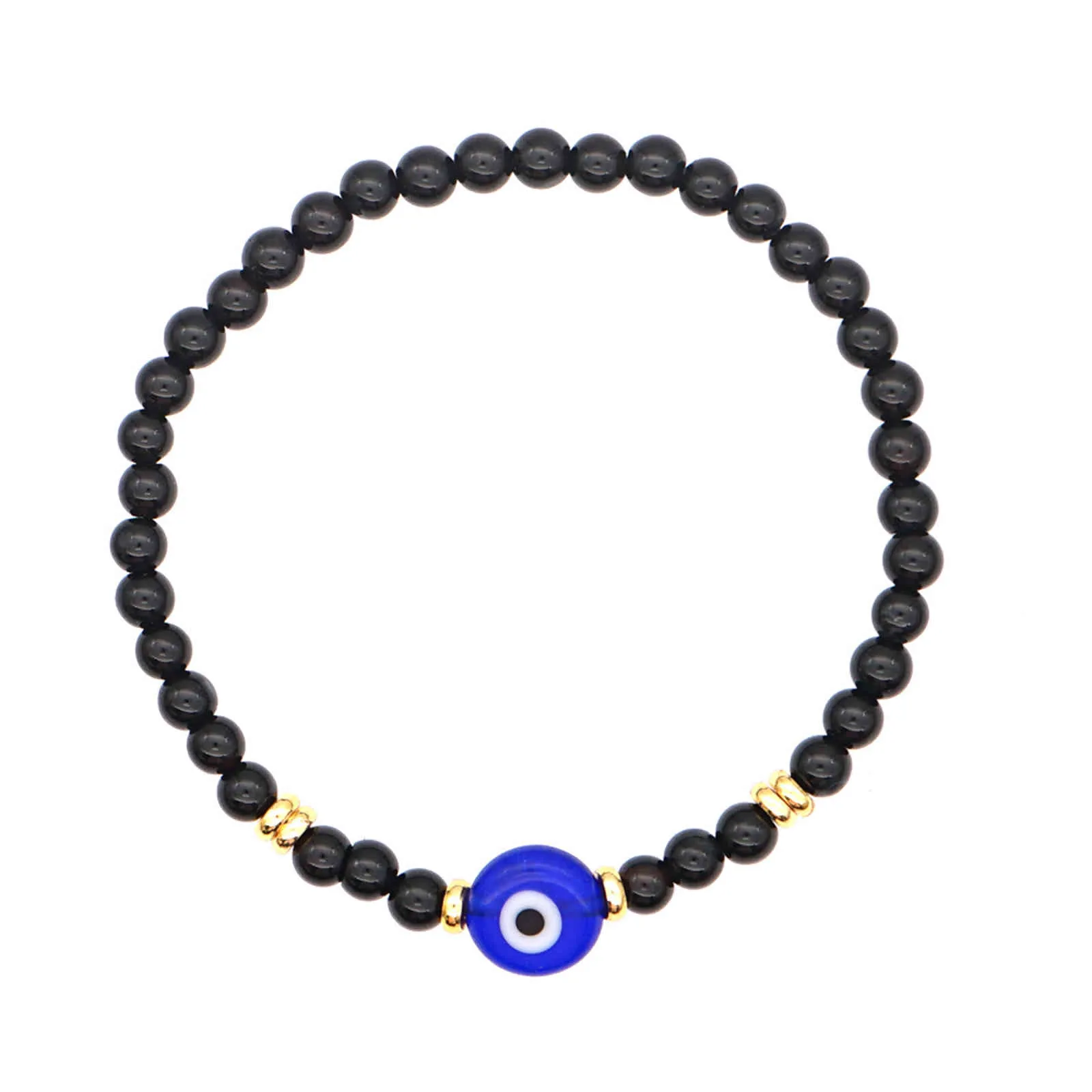 GO2BOHO – Bracelet maléfique turc pour Couples, cadeau pour femmes et hommes, bijoux en perles de pierre naturelle, œil grec, pour la saint-valentin, 2021