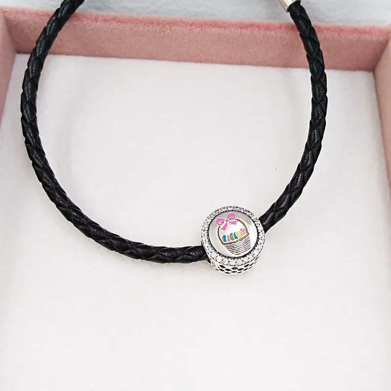 Серебряное серебряное свадебное ювелирное украшение набор невесты набор Pandora Цветочная корзина Diy Bracelet Bracelet Girl Gird для женщин цепной струнный кусочек пары ожерелье для брака подвеска
