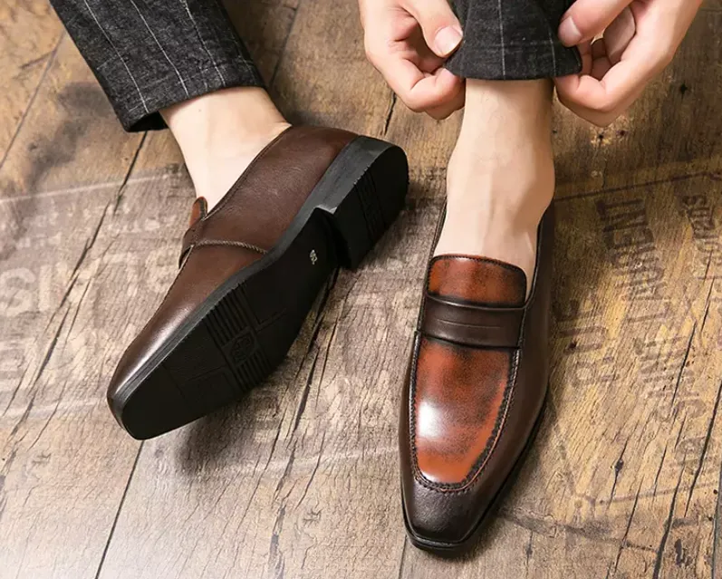 Men Shoes New Fashion High Quality Pu Leather Business Shoe Handmade Casual Formal Stylish Loafers Shoes Zapatos De Hombre 4M979