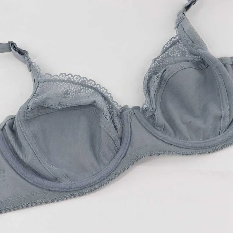 Beauwear Bayan Çiçek Dantel Sütyen Perspektif Balinalı Sutyen Sexy Lingerie Artı Boyutu Bralette Büyük Fincan 36-46 D DD E DDD F 210623