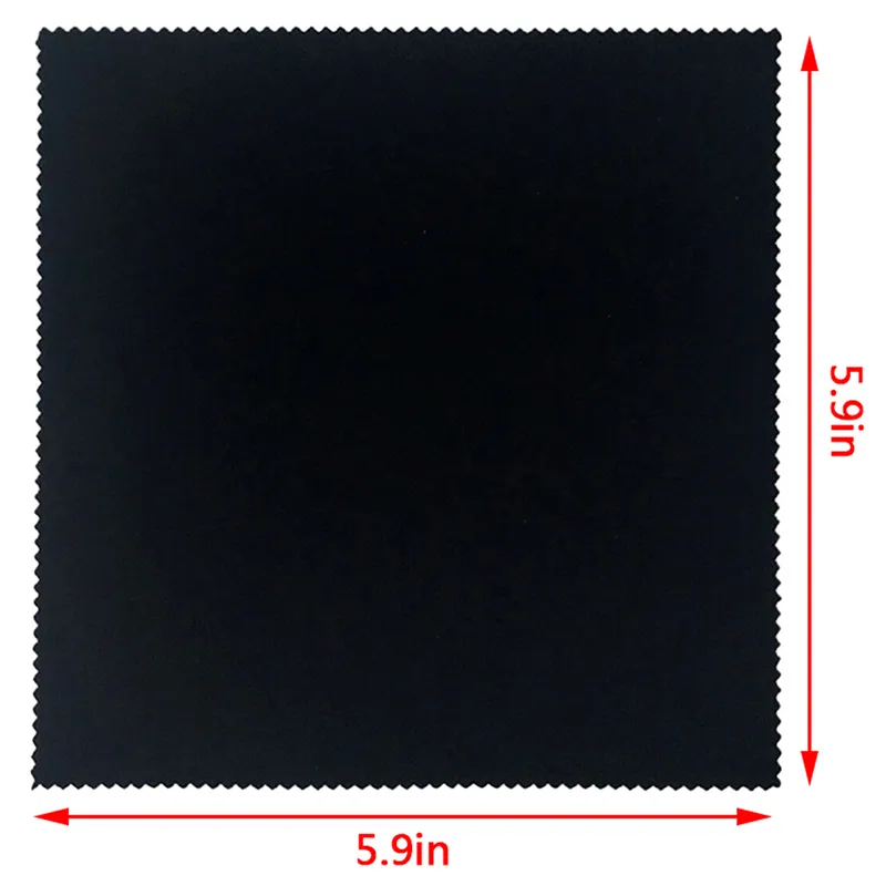 10 stuks zwarte brillendoekje microvezelreiniger schoonmaken glazen lens kleding brillenaccessoires8359899