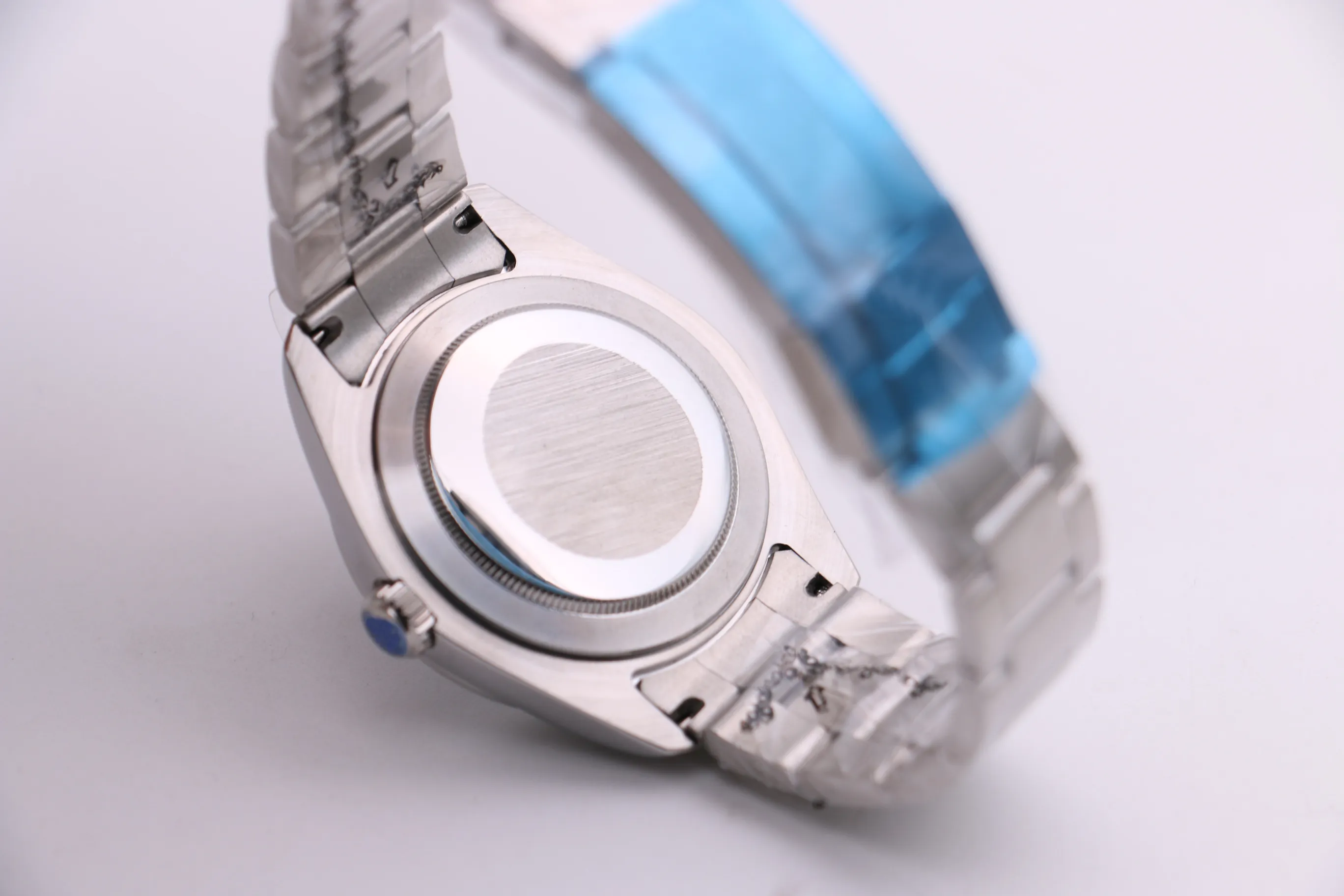 Męski zegarek mechaniczny 116400 Srebrny biały biały stal ze stali nierdzewnej Pasku składane Trzy-pinowe nowoczesne sporty FASHIO180D