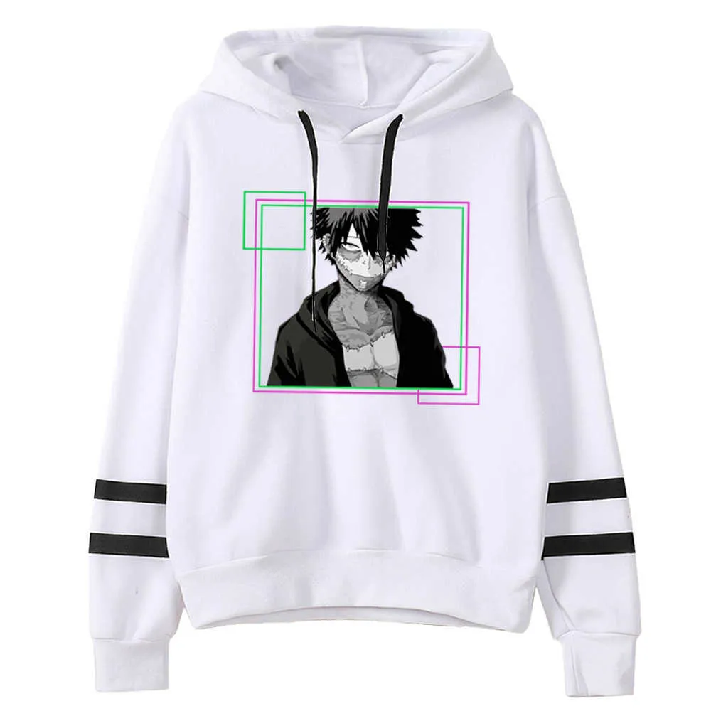 2021 Harajuku My Hero Academia con capucha Otoño Mangas largas Dabi Anime Ropa Cool Sudaderas con capucha Y0804