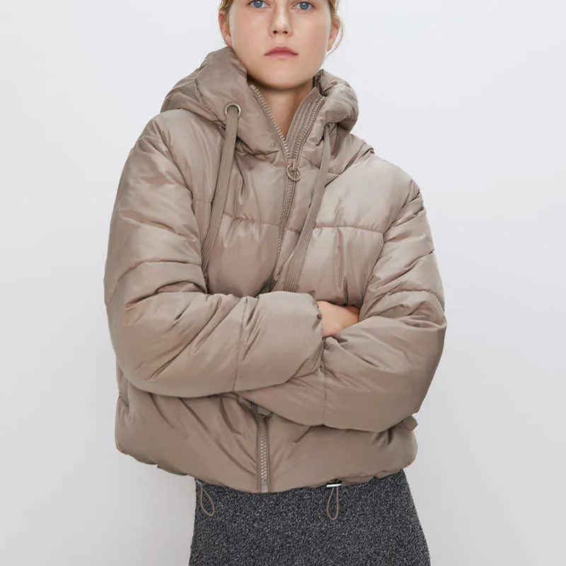 Coton Rembourré Veste D'hiver À Capuche Parkas Femme Chaud Vers Le Bas Veste Grande Taille Femme Manteau Épaissir Femmes Casual Femmes Puffer Veste 211007