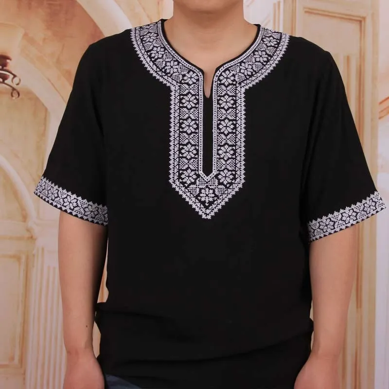 Vintage Africain Traditionnel Imprimer Dashiki Lâche T-shirt Hommes T-shirt Y0323