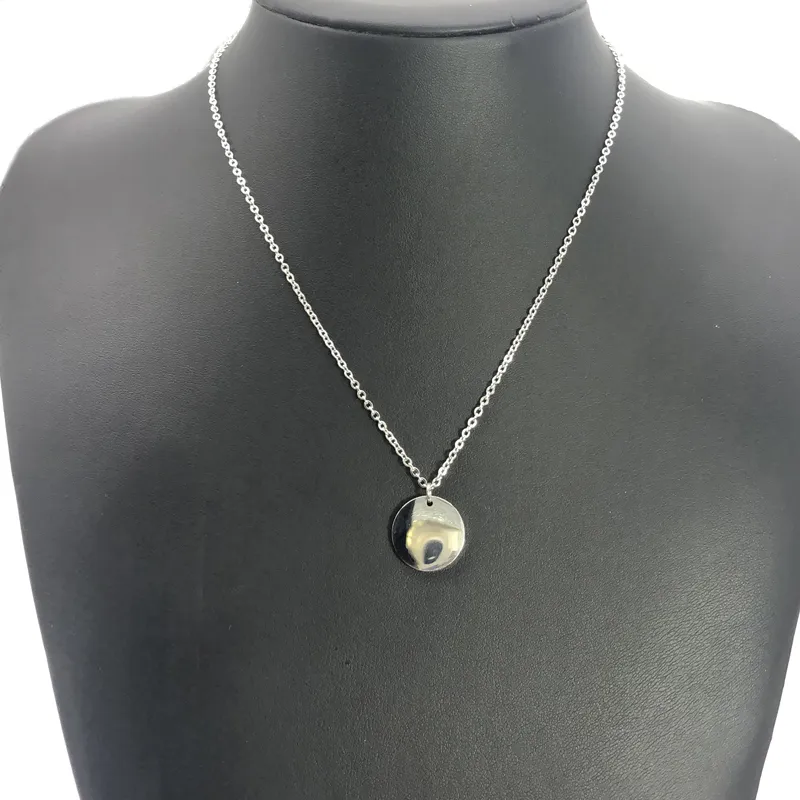 Круглое ожерелье, женская цепочка из нержавеющей стали, подвеска для пары, ювелирное изделие на шею, подарок для подруги, аксессуары Whole259S