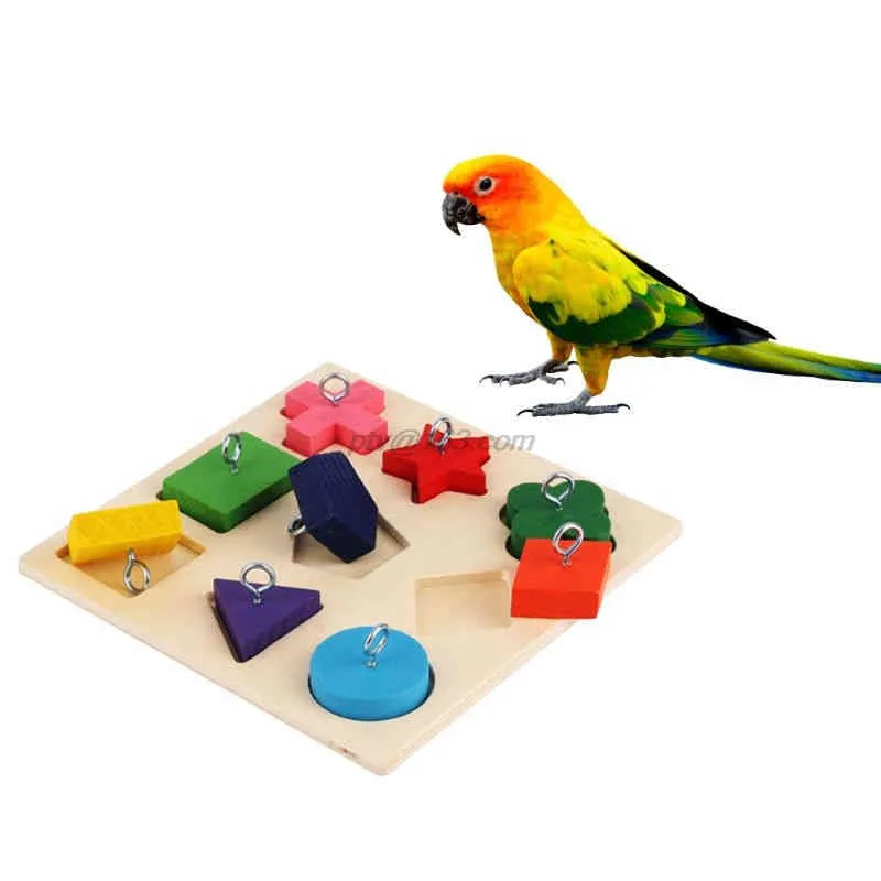 Formation interactive perroquet en bois jouets éducatifs oiseaux bloc coloré Puzzle animaux fournitures accessoires
