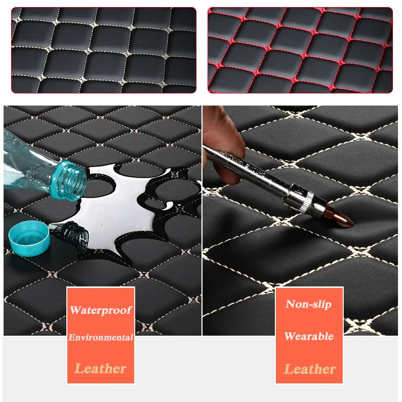Tapis de coffre arrière de voiture en cuir PU, 1 pièce, pour Mitsubishi Outlander 2013 – 2021, tampons imperméables, plateau de doublure de chargement, tapis de sol, accessoires
