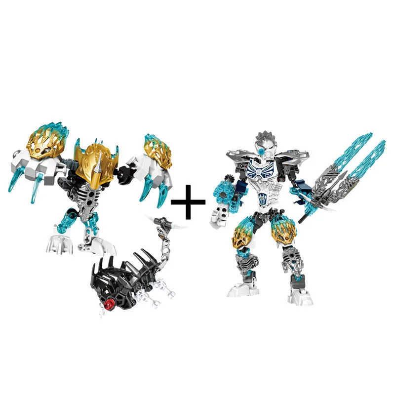 BIONICLE Kopaka Melum Action-figuren Baustein Spielzeug Für Kind Weihnachten Junge Geschenk Kompatibel Große Marke 71311 + 71305 193 teile/satz X0902