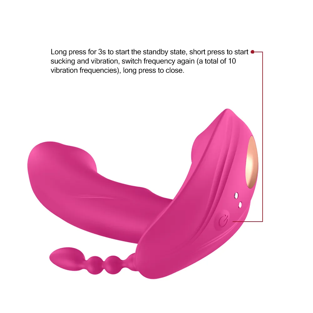 Sucking vibrators for women Panties Vibrating Sucker Anal Vagina Clitoris Stimulator Wearable Oral Suction Erotic sexy Toy 3 IN 1