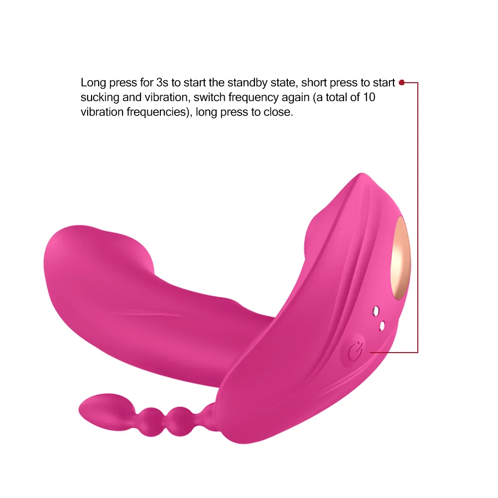Всасывая вибраторы для женщин трусики вибрирующие присоски анальный VAGINA CLITORIS стимулятор носимый оральный всасывающий эротическая сексуальная игрушка 3 в 1