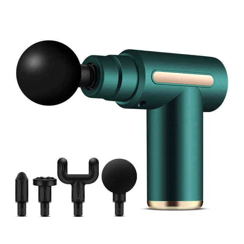 Massage Gun Portable USB Rechargeable Deep Tissue Percussion Muscle Massager for Pain Relief Fascia Gun Electric Body Massager Y1223