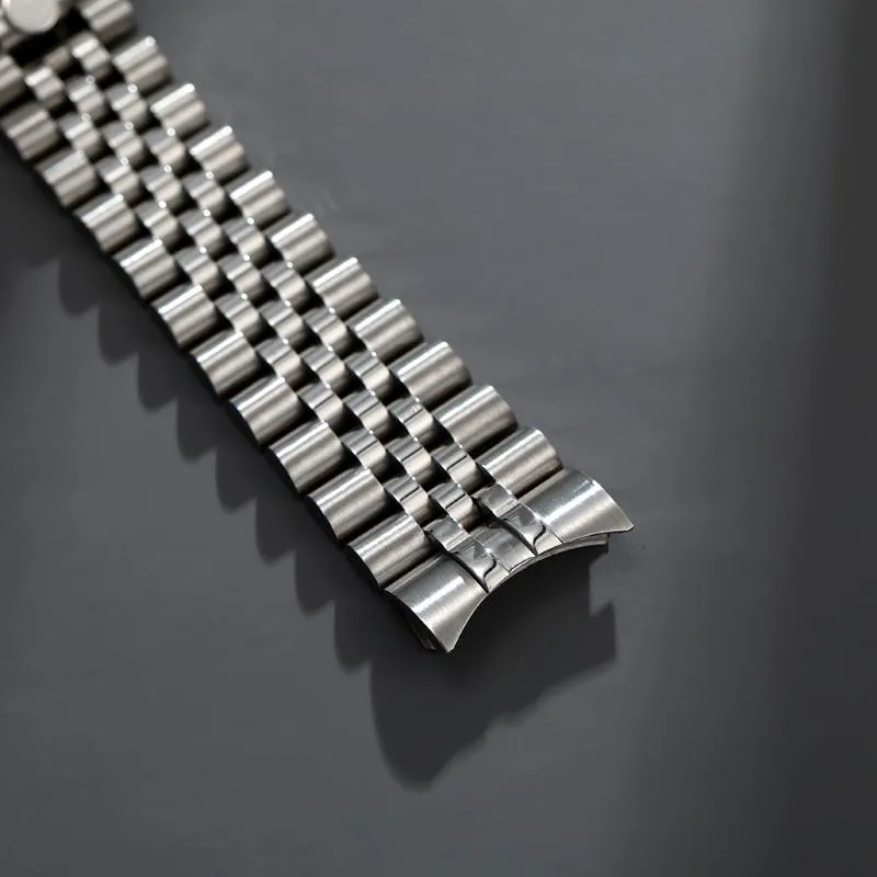 Watch Bands 12mm 13mm 17mm 20mm 21mm 316L Solid Stainless Steel Jubilee Curved End Strap Band Bracelet Fit For340n