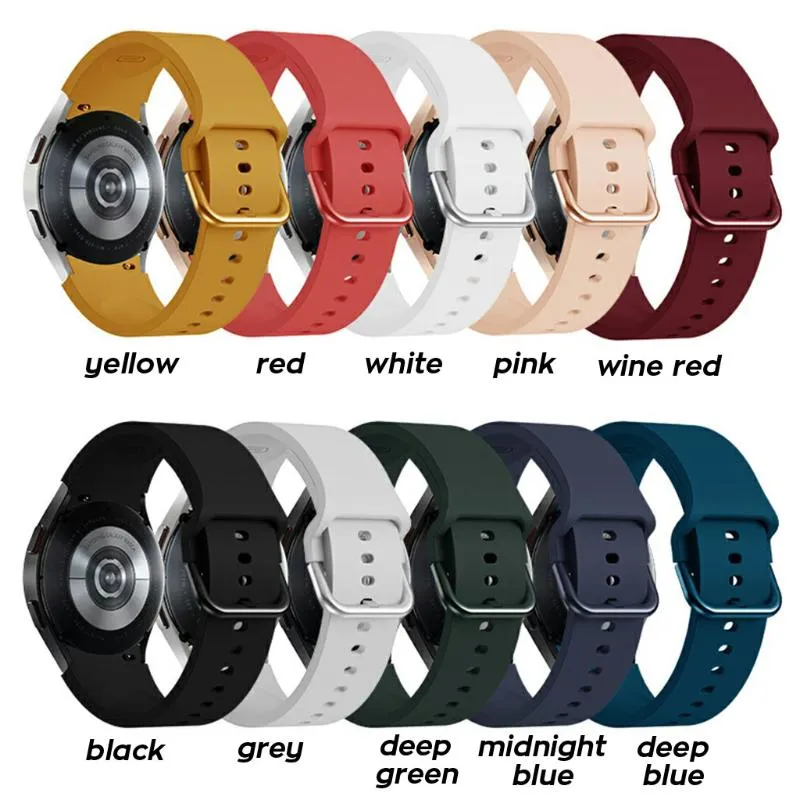 Bracelets de montre bracelet en caoutchouc à extrémité incurvée pour Galaxy 4 40mm 44mm classique 42 46mm bracelet de remplacement en Silicone 218y