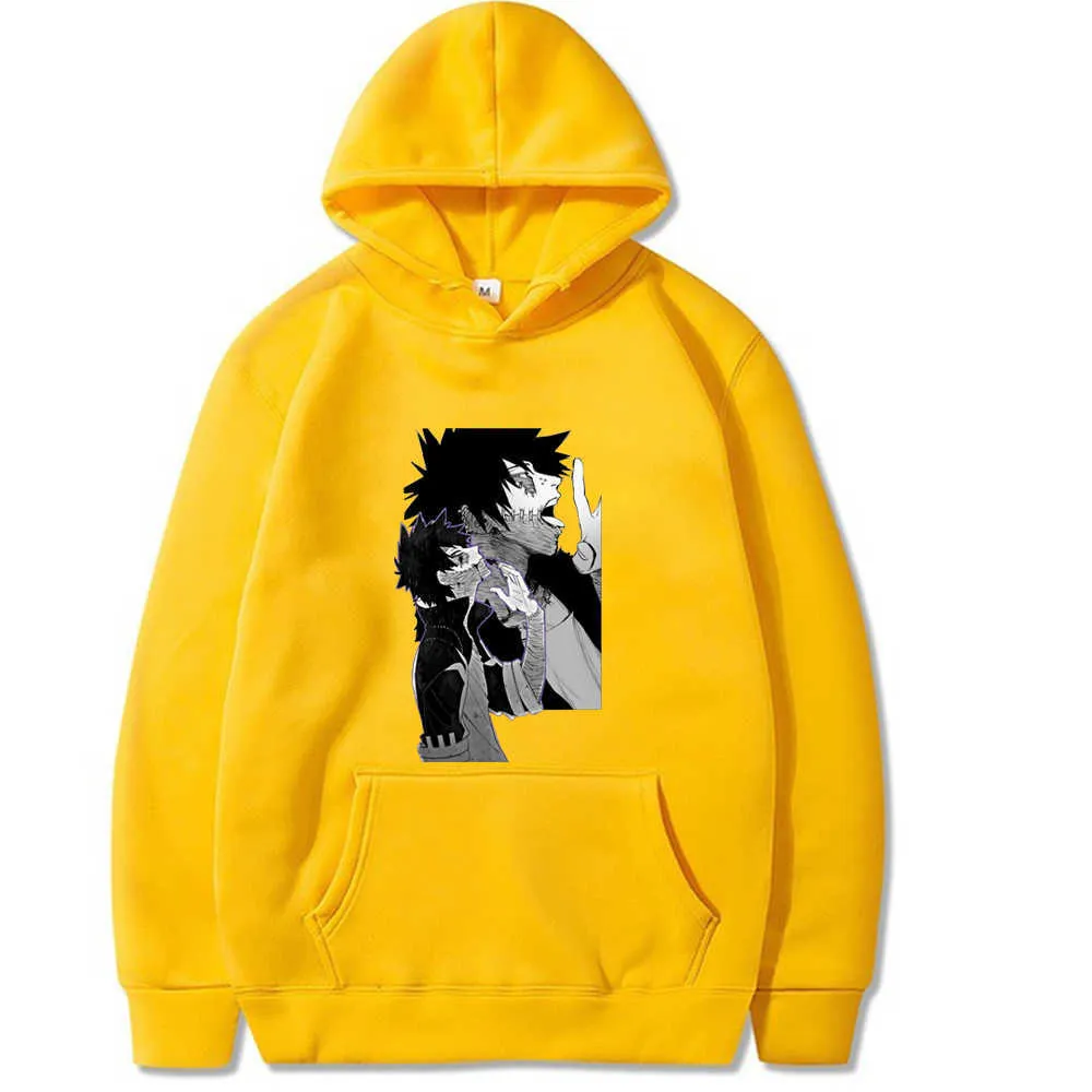 My Hero Academia Hoodie Manches Longues Lâche Hiver Coton Homme et Femme Y0803 Y0804