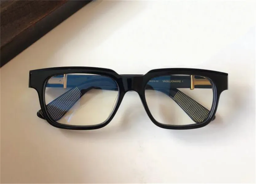 Nieuwe optische bril VAGILLIONAIRE I ontwerpbrillen groot vierkant frame punkstijl heldere lens topkwaliteit met transparante behuizing eyegla213q