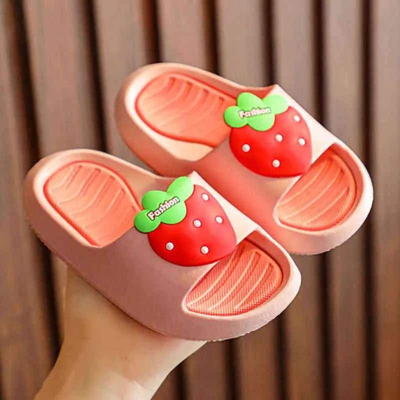 Teutlers Little Boys Girls Cute Fruit Glaides Sandalen Non Slip Beach Poolschoenen Anti-slip Slippers Kinderschoenen Pantuflas G1218