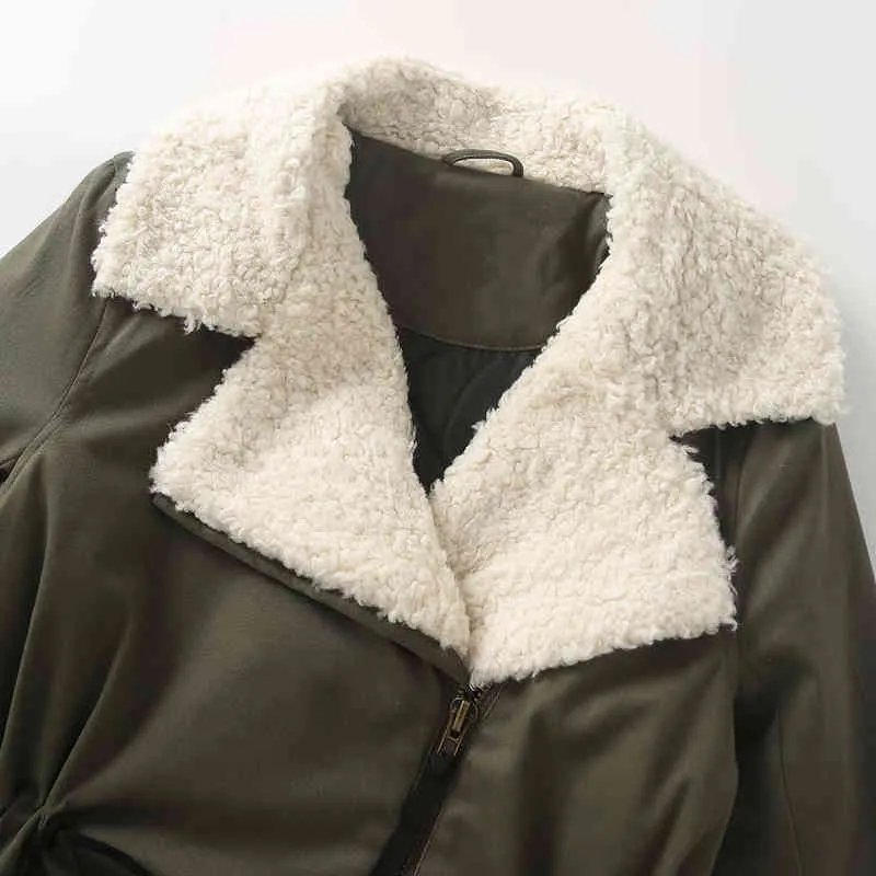 Женская зимняя теплый парки пиджак пальто на стрижке с длинным рукавом стринги с длинным рукавом стройная женская мода улица Parkas верхняя одежда 210513