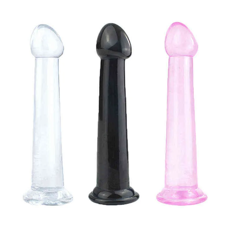 NXY Dildos Anal Brinquedos Crystal Transparente Sucção Copa Backyard Plug Masturbação Dispositivo Para Homens e Mulheres Macio Chrysanthemum Massage Stick Divertido Sexo adulto 0225