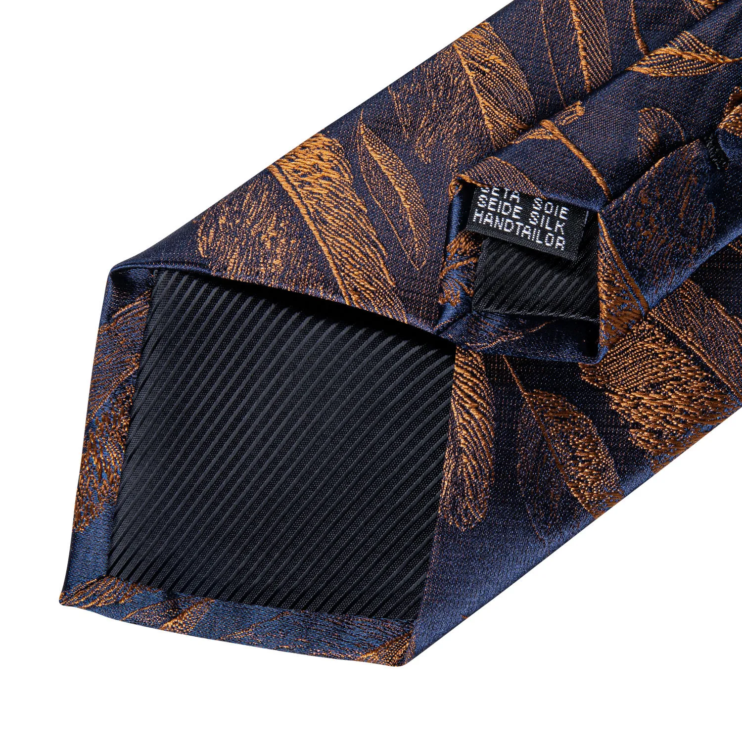 8cm mode guldfjädertryck män siden slipsar näsduk manschettknappar set affärsfest slips gravatas gåva för män dibang2748