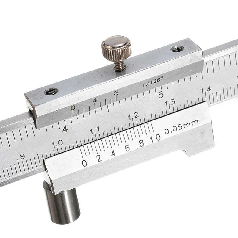 200mm Stainless Steel Vernier Caliper Scale Parallel Marking Gauge With Protective Bag 0.1mm Accuracy 210922