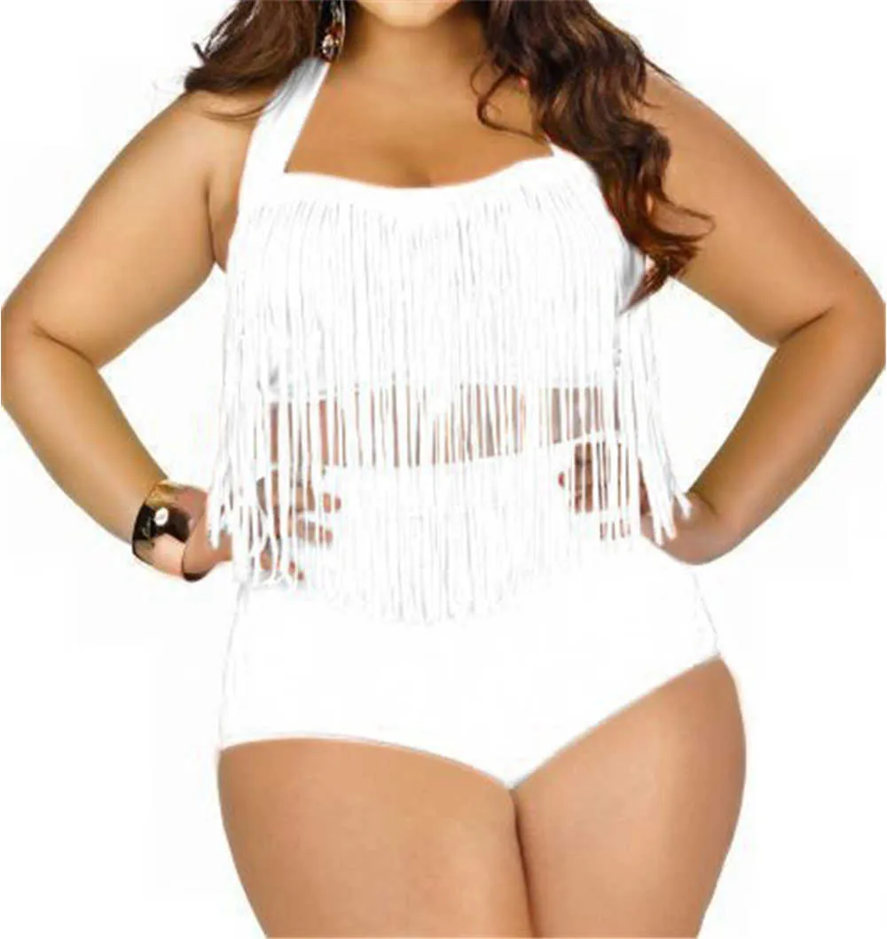 Vente Plus Taille Split Maillot De Bain Femmes Sexy Rétro Rembourré Push Up Gland Taille Haute Femme Biqiuni Maillot De Bain 210702