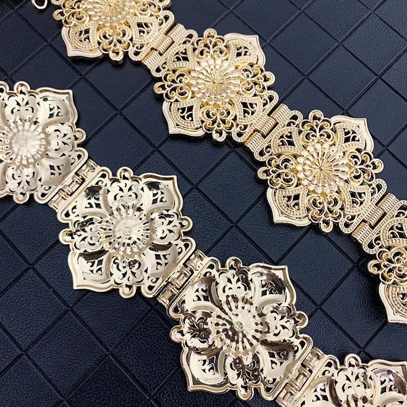 Марокканский пояс для женского свадебного платья, украшения для тела, золотая металлическая цепочка, регулируемая длина, свадебный подарок 220210