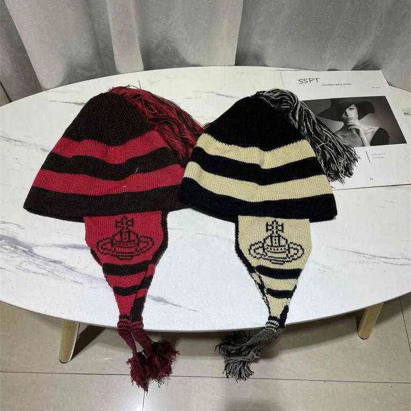 Nana Anime Shinichi Okazaki Caps Ladie Winter Hand Knitted Bomber Hat Cosplay Street Ear Protection Warm Wool Tassel Russian Hat 2237f