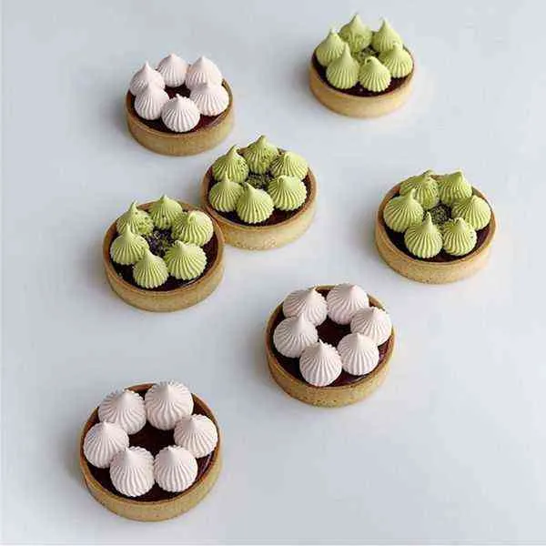 10 piezas circulares de acero inoxidable tarta anillo torre pastel molde hornear herramientas perforado pastel mousse anillo, 8 cm 211110