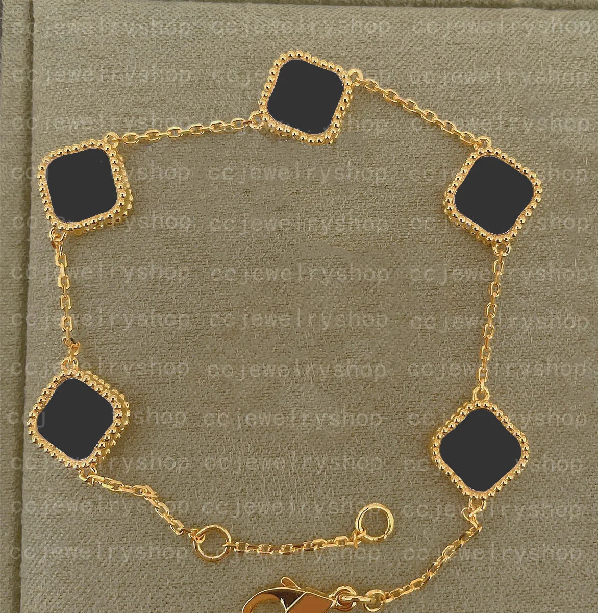 Mini dolce argento sterling classico 4 quadrifoglio ciondolo braccialetto orecchino collana oro 18 carati conchiglia di agata madreperla Wom2809