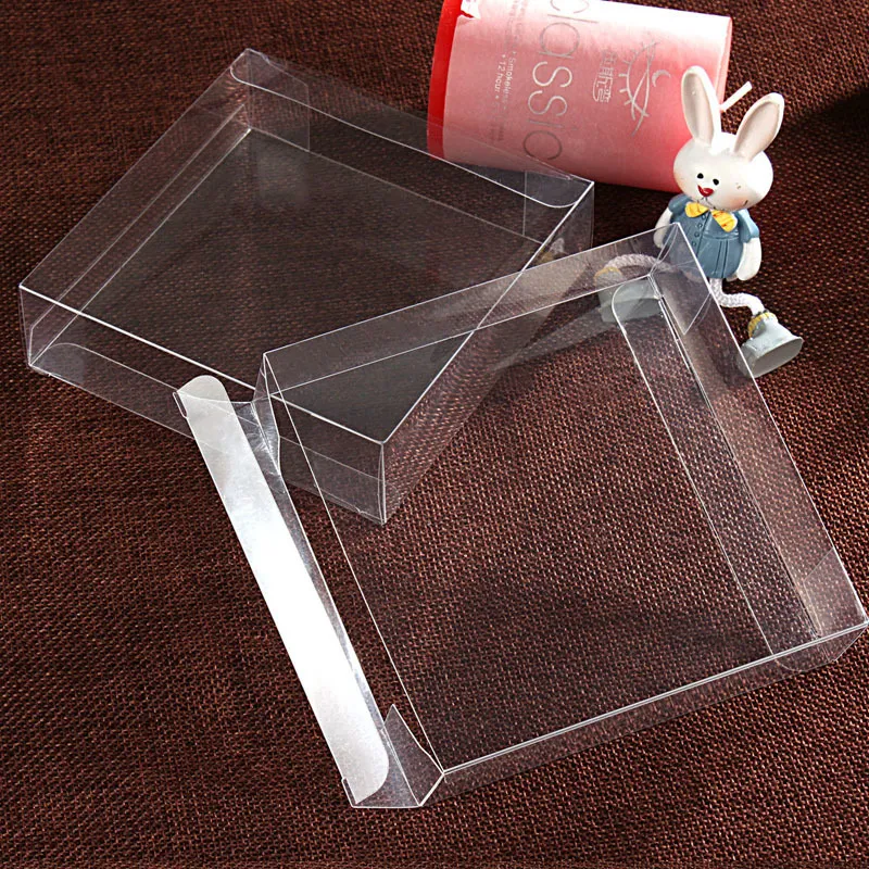 4xWx4 cm Transparent Waterproof Wedding Party Favors Boxes Clear PVC Candy Boxes Plastic PVC Cake Boxes Food Gift Packing (4)